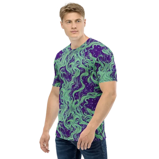 Amethyst Drift on a Men's Crew Neck T-Shirt