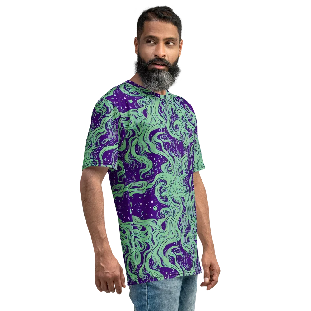 Amethyst Drift on Men's Crew Neck T-Shirt — Right