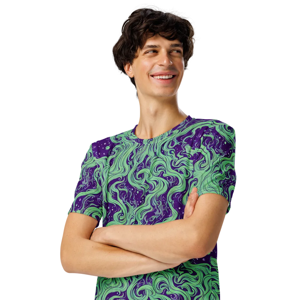 Amethyst Drift on Men's Crew Neck T-Shirt — Left Front