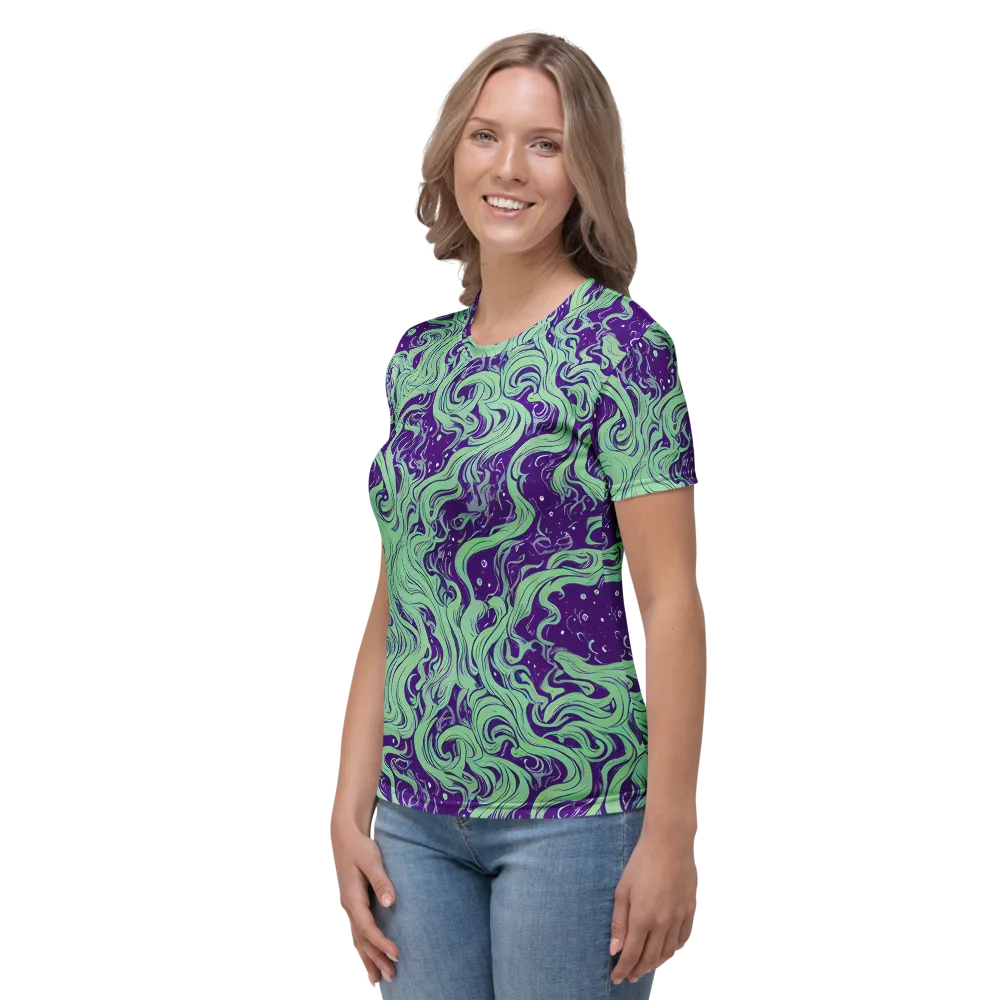 Amethyst Drift on Women's Crew Neck T-Shirt — Left