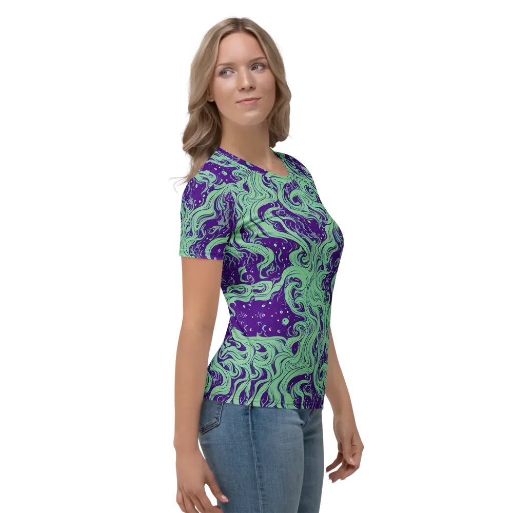 Amethyst Drift on Women's Crew Neck T-Shirt — Right