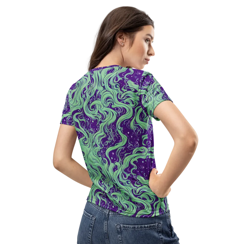 Amethyst Drift on Women's Crew Neck T-Shirt — Back