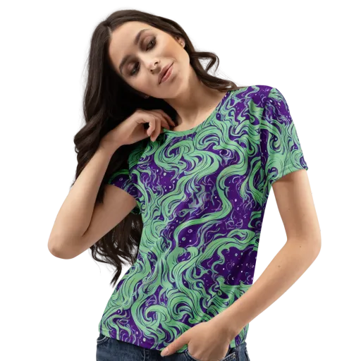 Amethyst Drift on a Women's Crew Neck T-Shirt