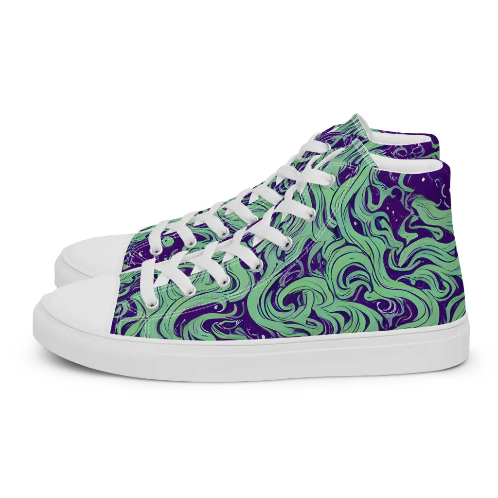 Amethyst Drift on Women's High Top Canvas Shoes — Left