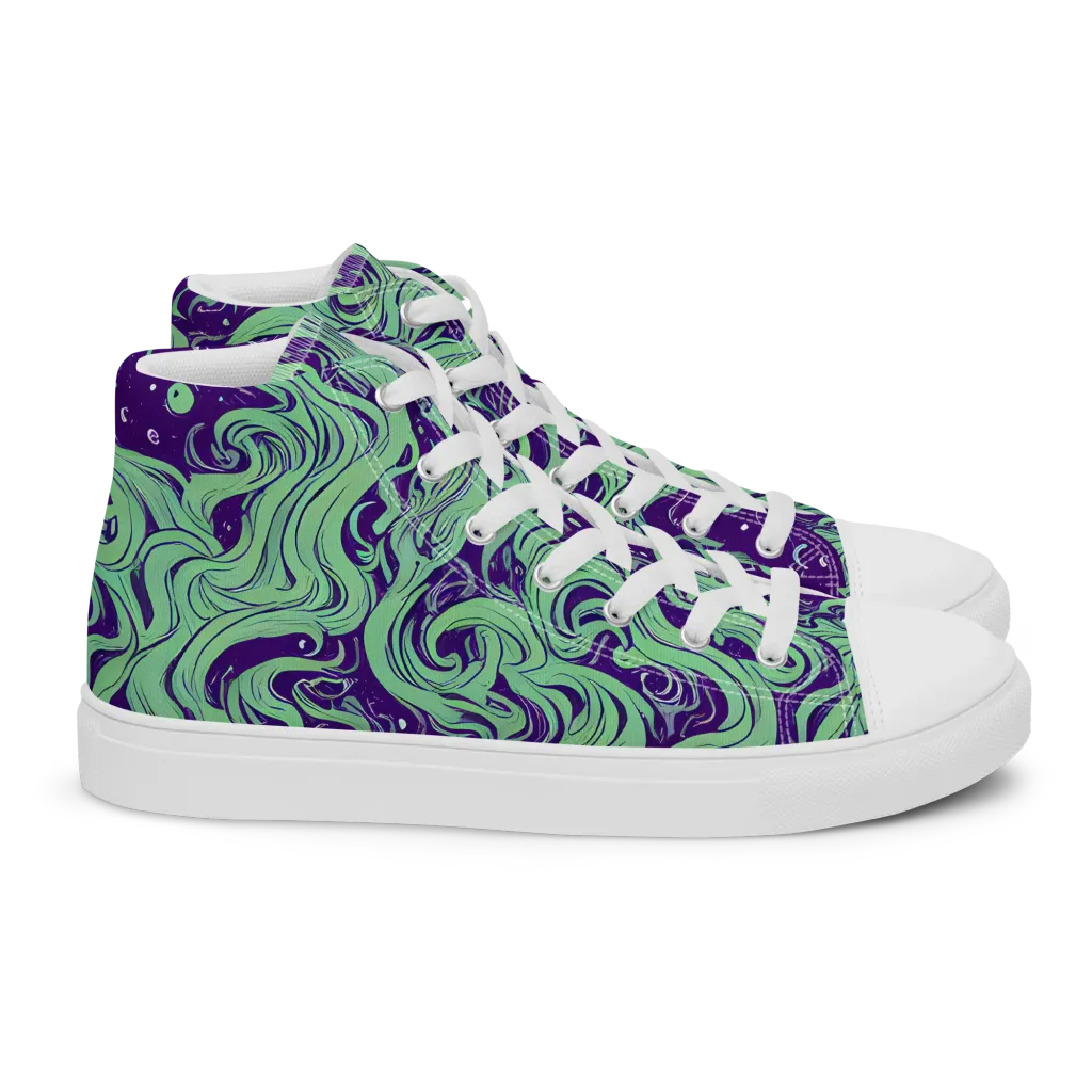 Amethyst Drift on Women's High Top Canvas Shoes — Right