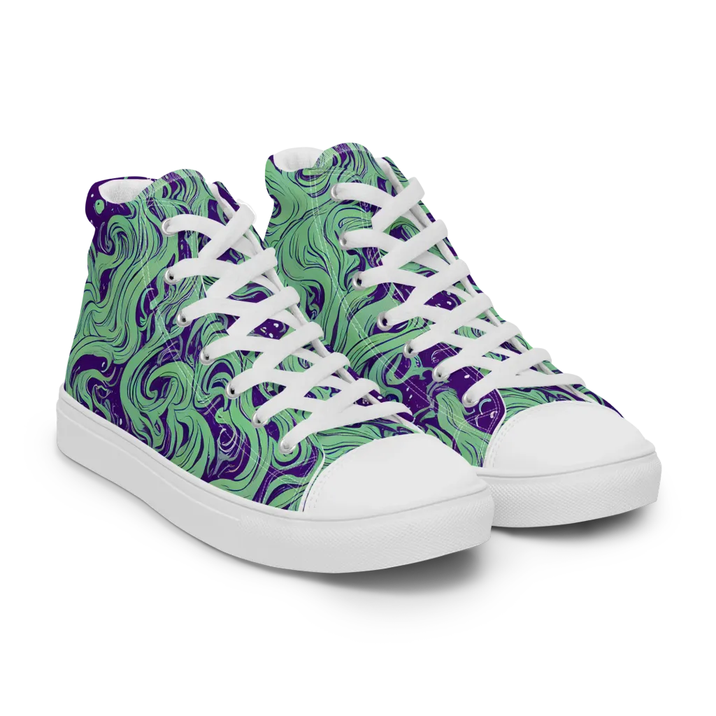 Amethyst Drift on Women's High Top Canvas Shoes — Right Front