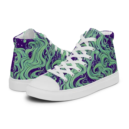Amethyst Drift on a Women's High Top Canvas Shoes