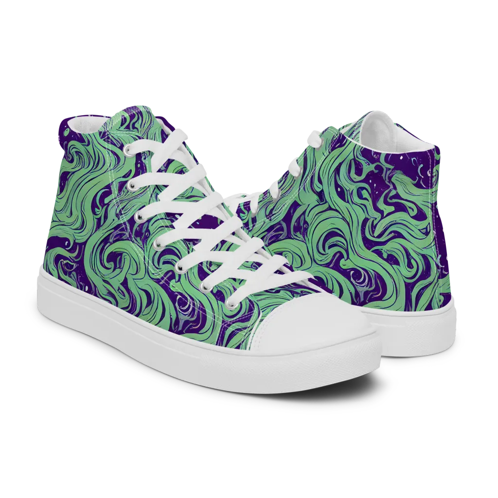 Amethyst Drift on Women's High Top Canvas Shoes — Right