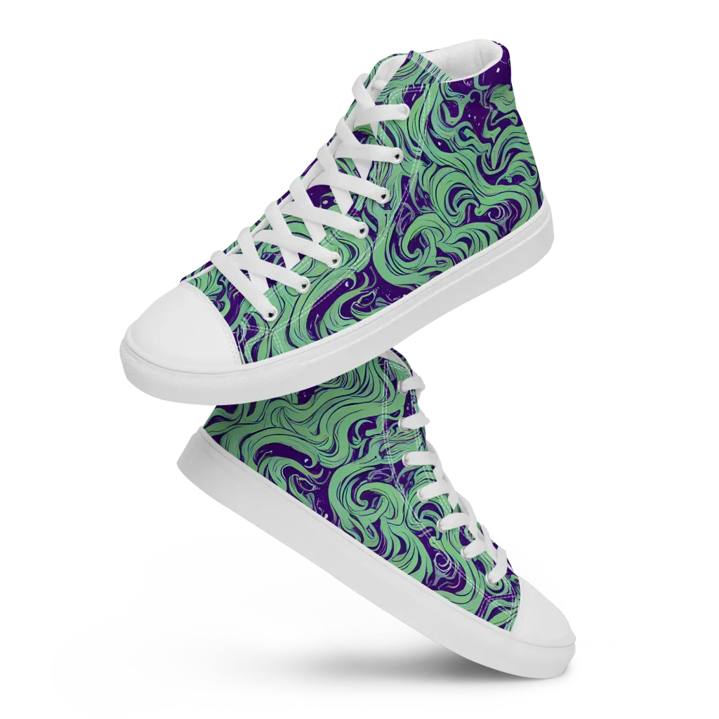Amethyst Drift on Women's High Top Canvas Shoes — Front