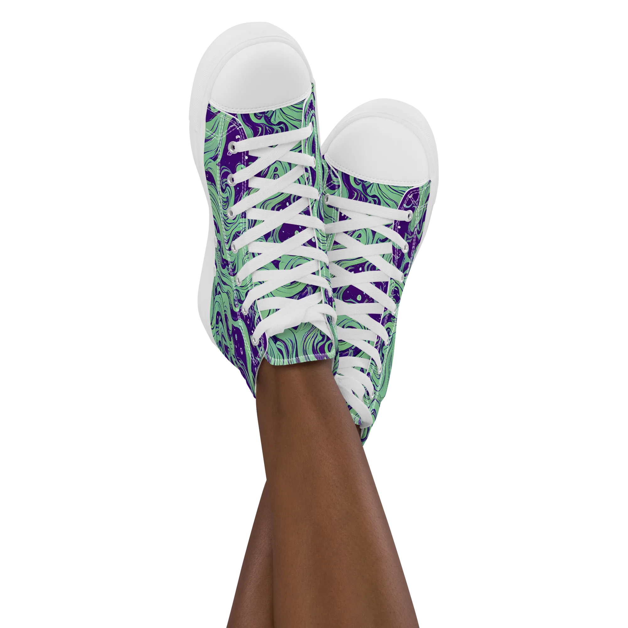 Amethyst Drift on Women's High Top Canvas Shoes — Front