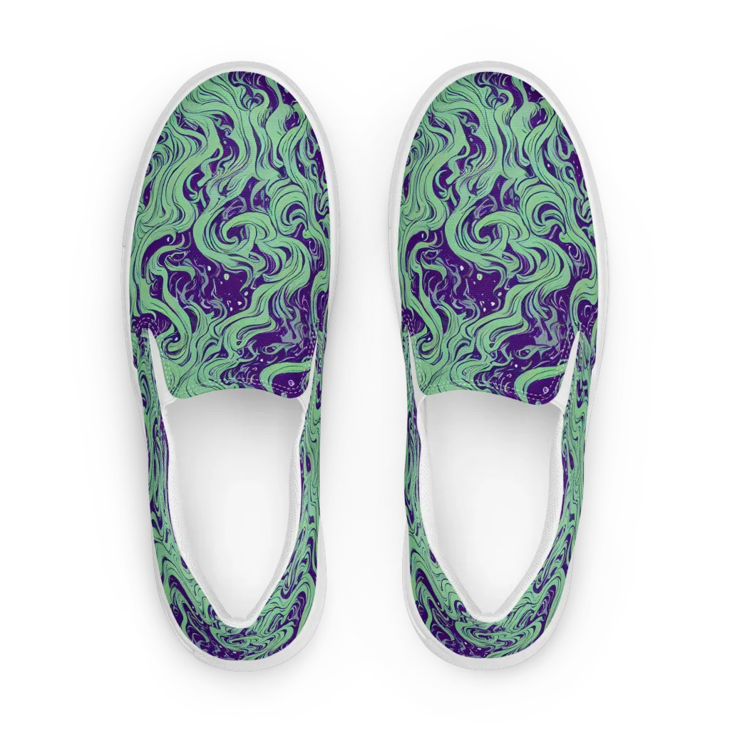 Amethyst Drift on Men's Slip-On Canvas Shoes — Front