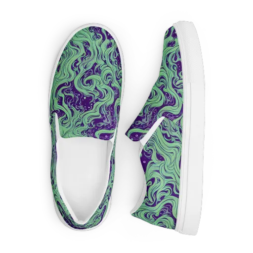 Amethyst Drift on a Men's Slip-On Canvas Shoes