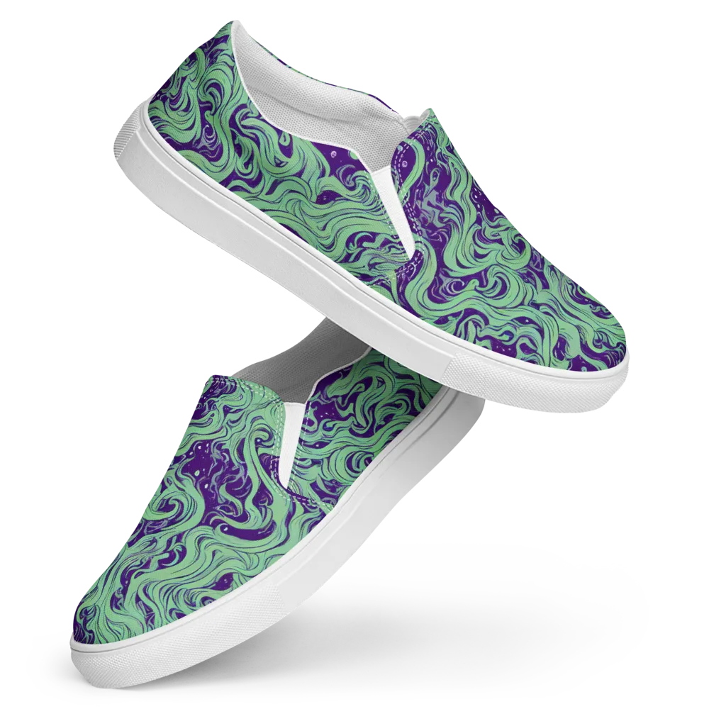Amethyst Drift on Women's Slip-On Canvas Shoes — Front