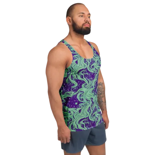 Amethyst Drift on a Men's Tank Top