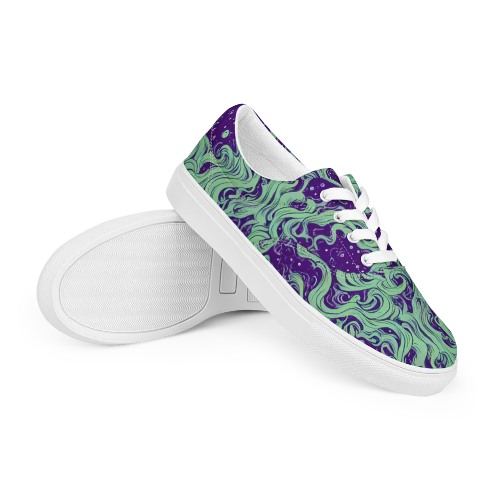 Amethyst Drift on Men's Lace-Up Canvas Shoes — Right Front