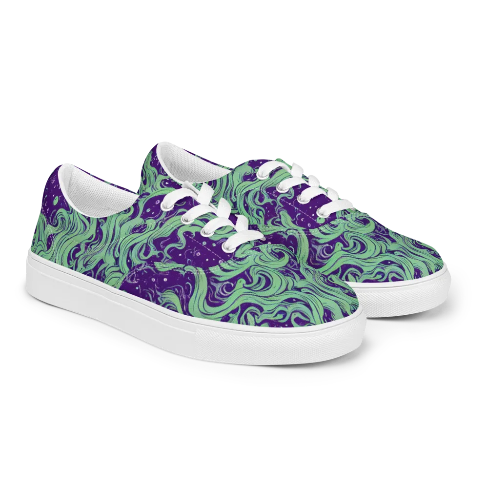 Amethyst Drift on Men's Lace-Up Canvas Shoes — Right Front