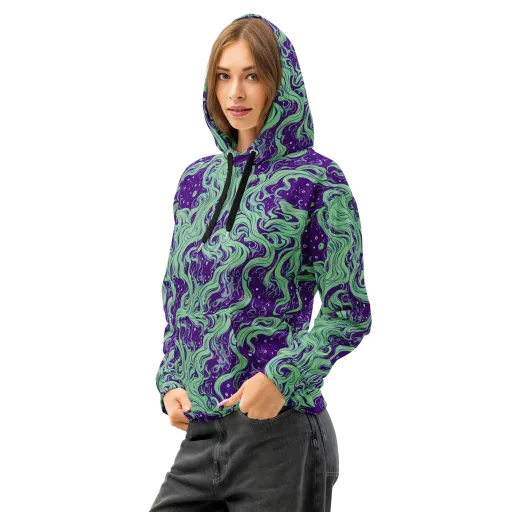 Amethyst Drift on a Cotton Hoodie
