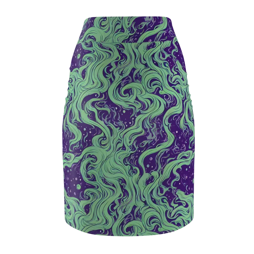 Amethyst Drift on Pencil Skirt — Back