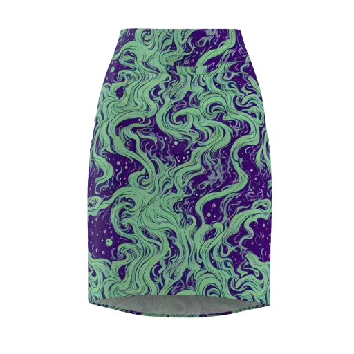 Amethyst Drift on a Pencil Skirt