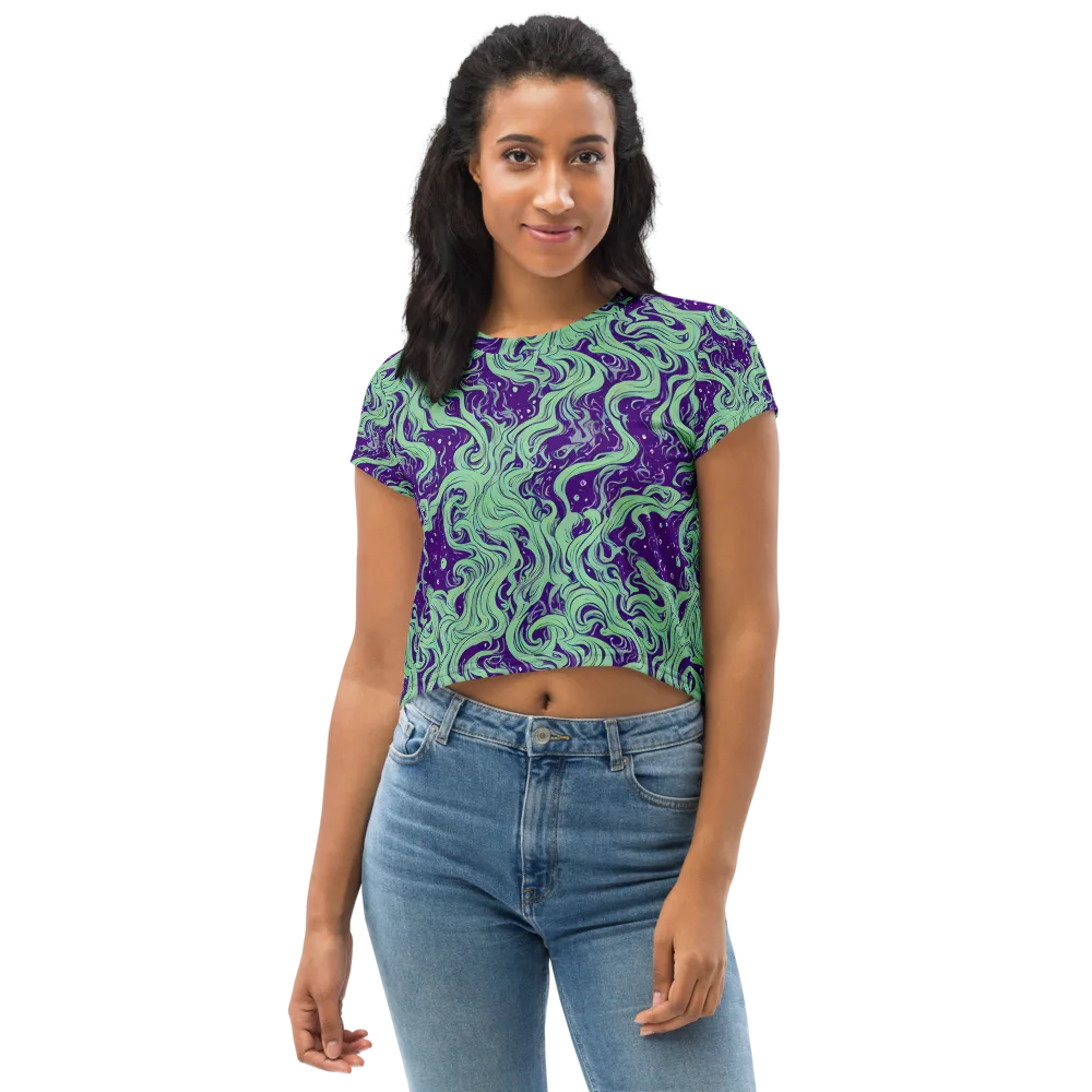 Amethyst Drift on Crop Tee — Front