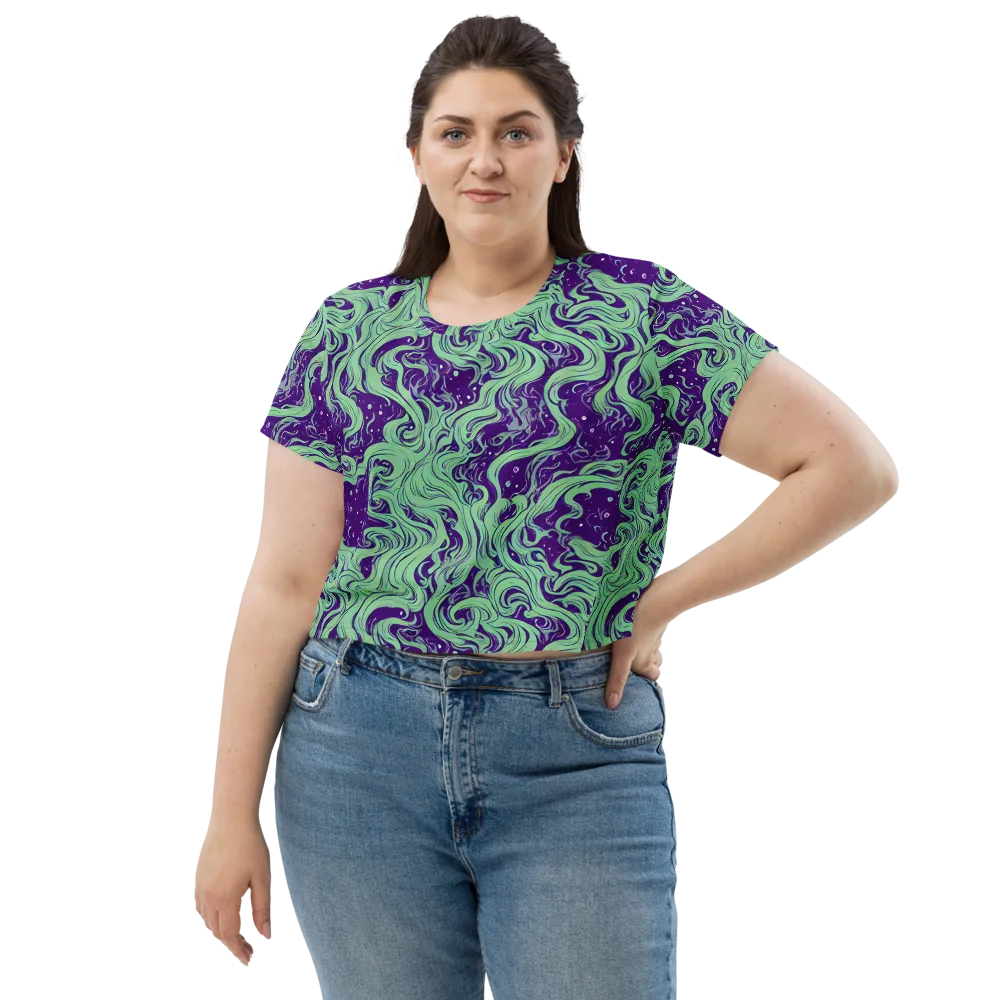 Amethyst Drift on Crop Tee — Front