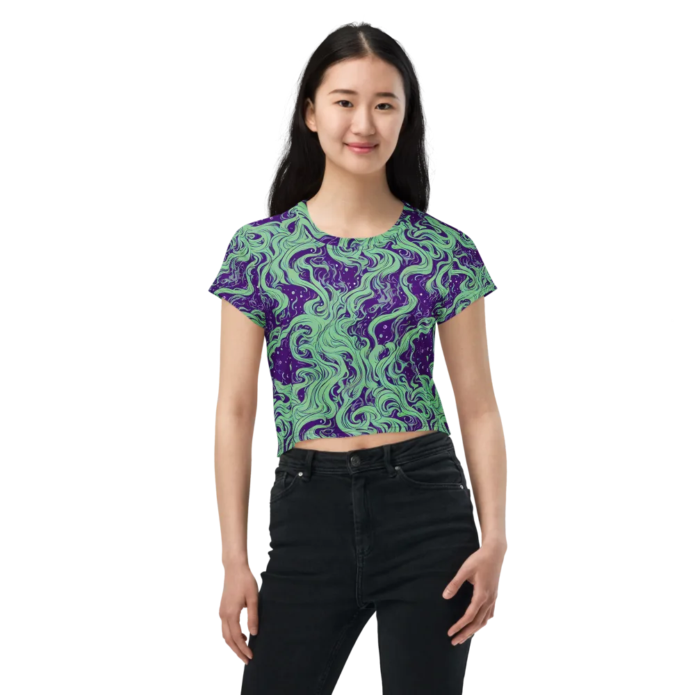 Amethyst Drift on Crop Tee — Front