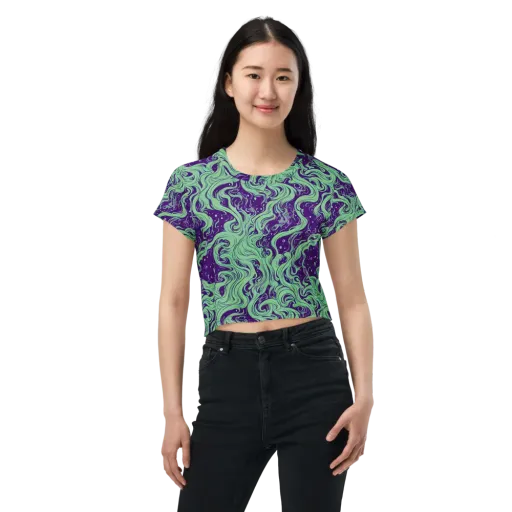 Amethyst Drift on a Crop Tee