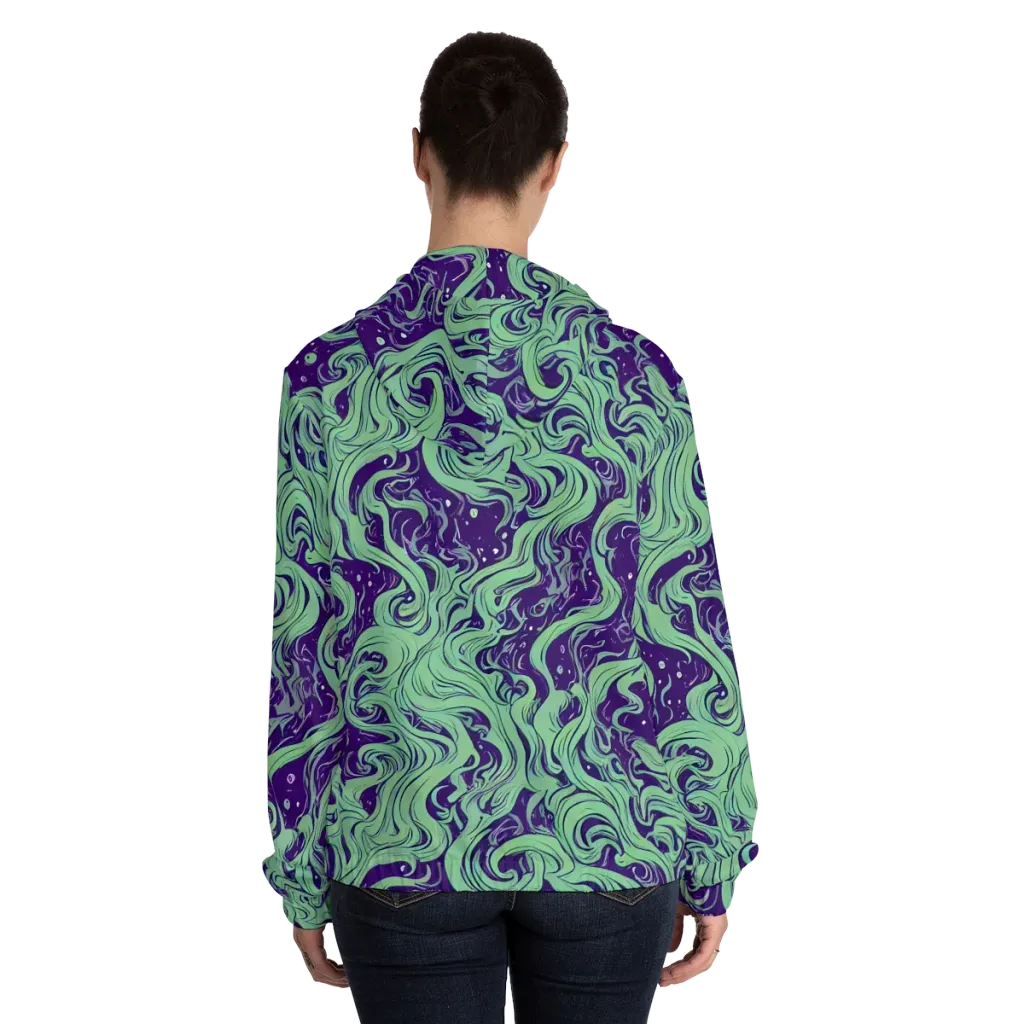 Amethyst Drift on Women's Full-Zip Hoodie — Back On Person
