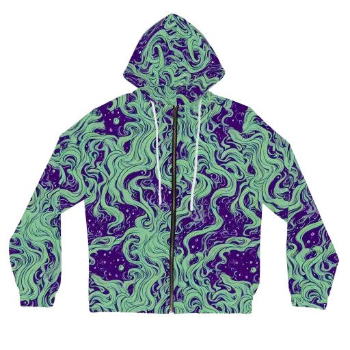 Amethyst Drift on a Women's Full-Zip Hoodie