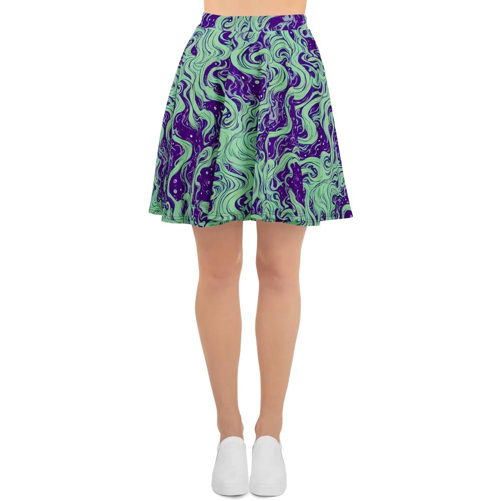 Amethyst Drift on Skater Skirt — Front