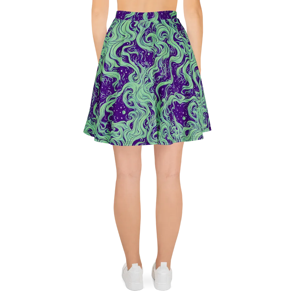 Amethyst Drift on Skater Skirt — Back