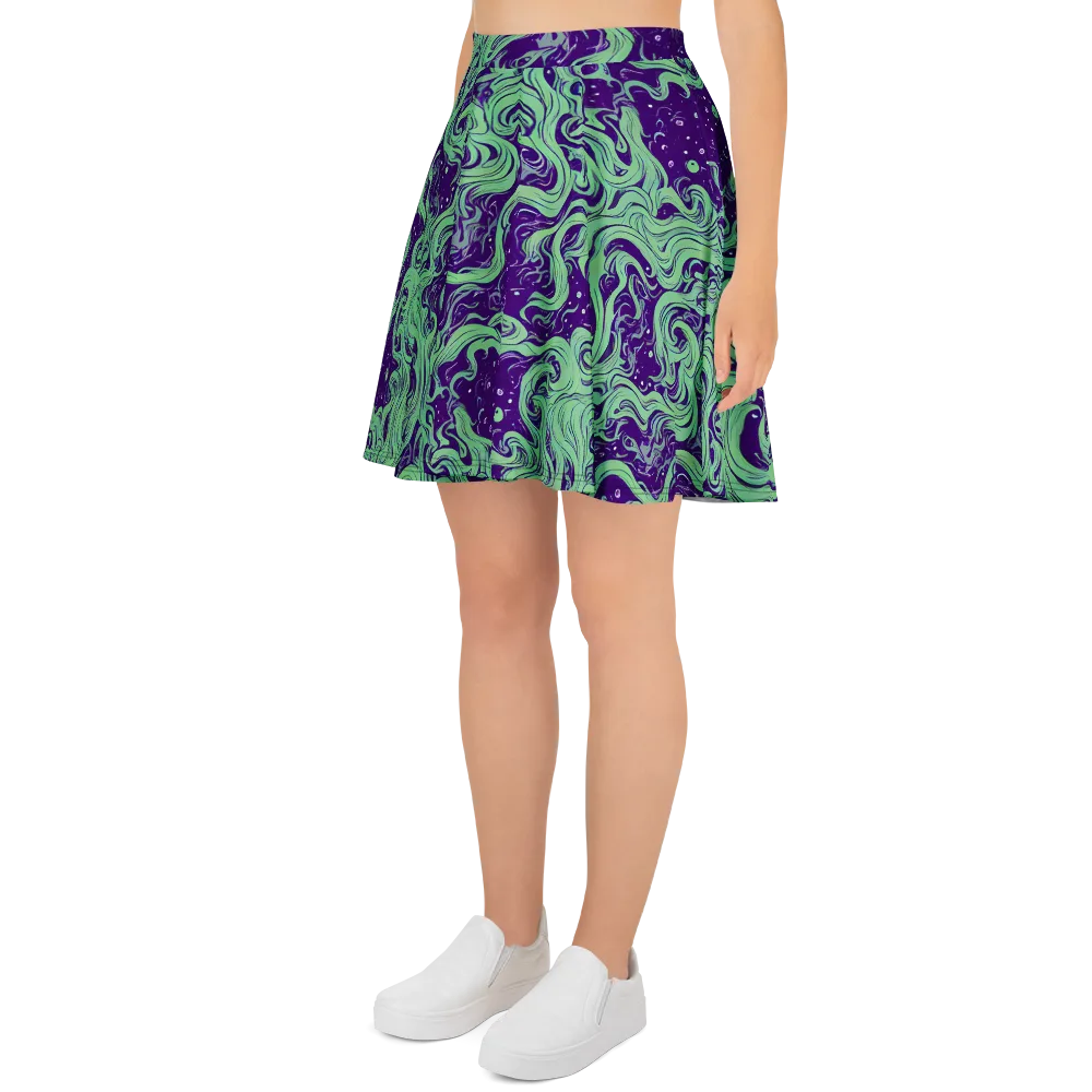 Amethyst Drift on Skater Skirt — Left