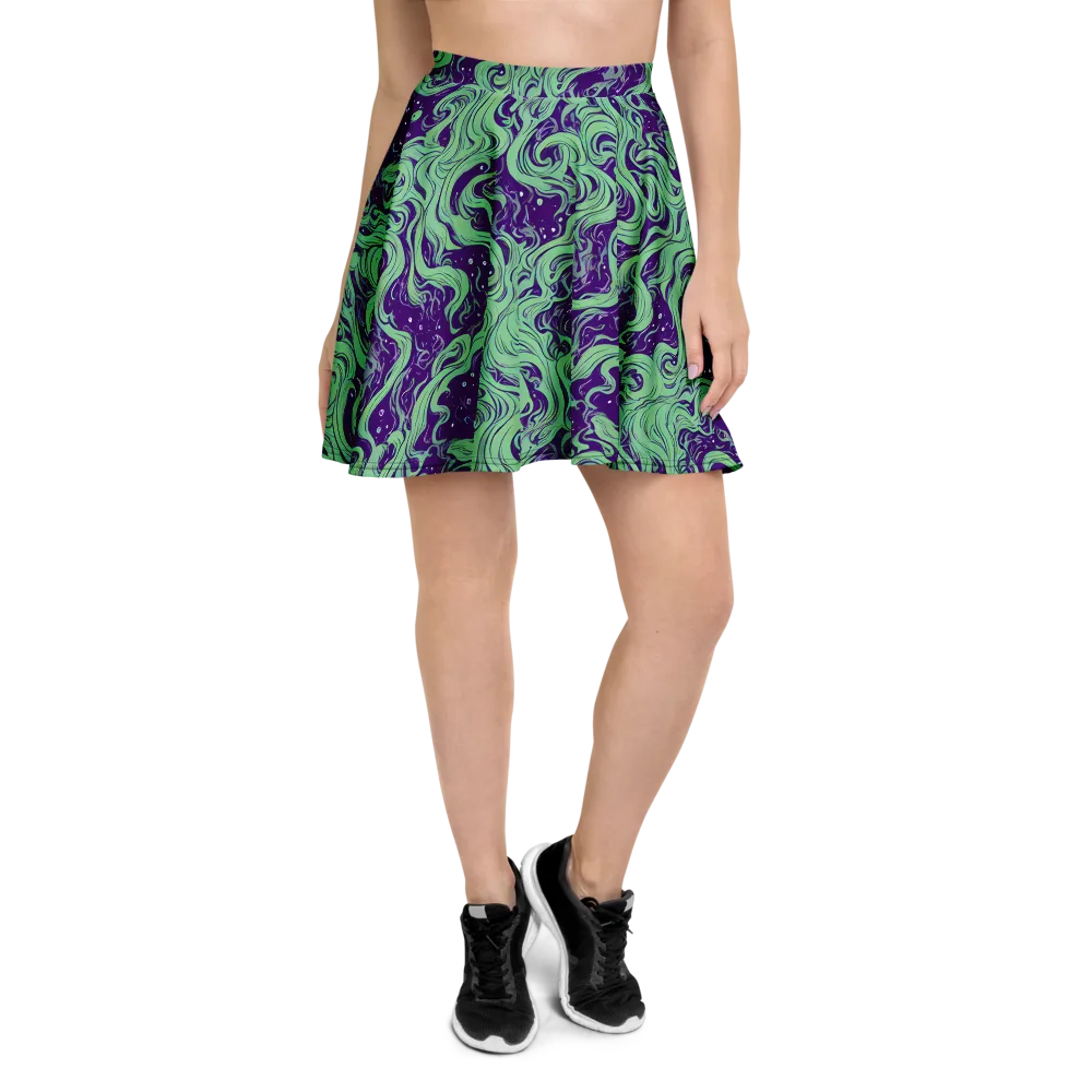 Amethyst Drift on Skater Skirt — Front