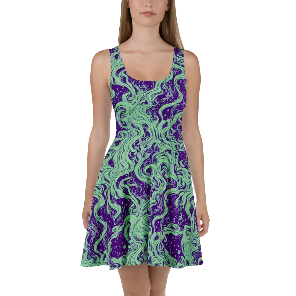 Amethyst Drift on Skater Dress — Front