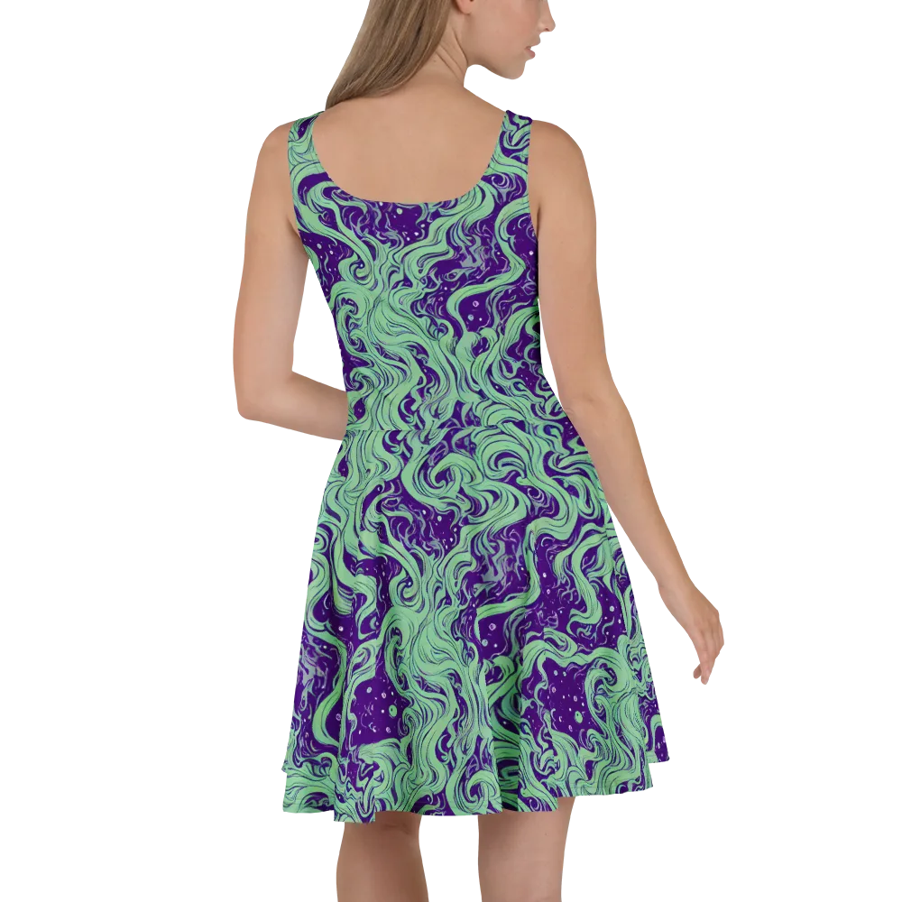 Amethyst Drift on Skater Dress — Back