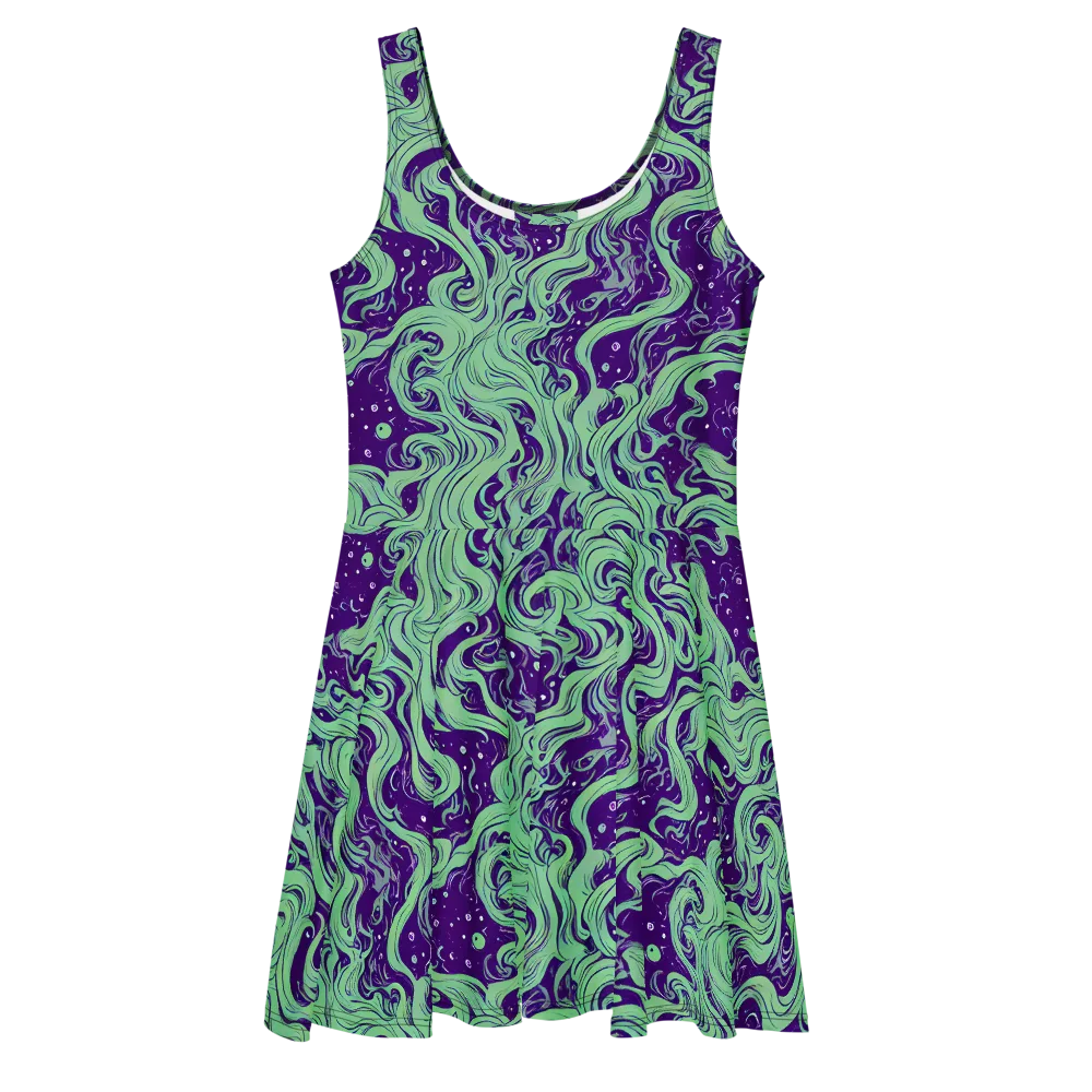 Amethyst Drift on Skater Dress — Front