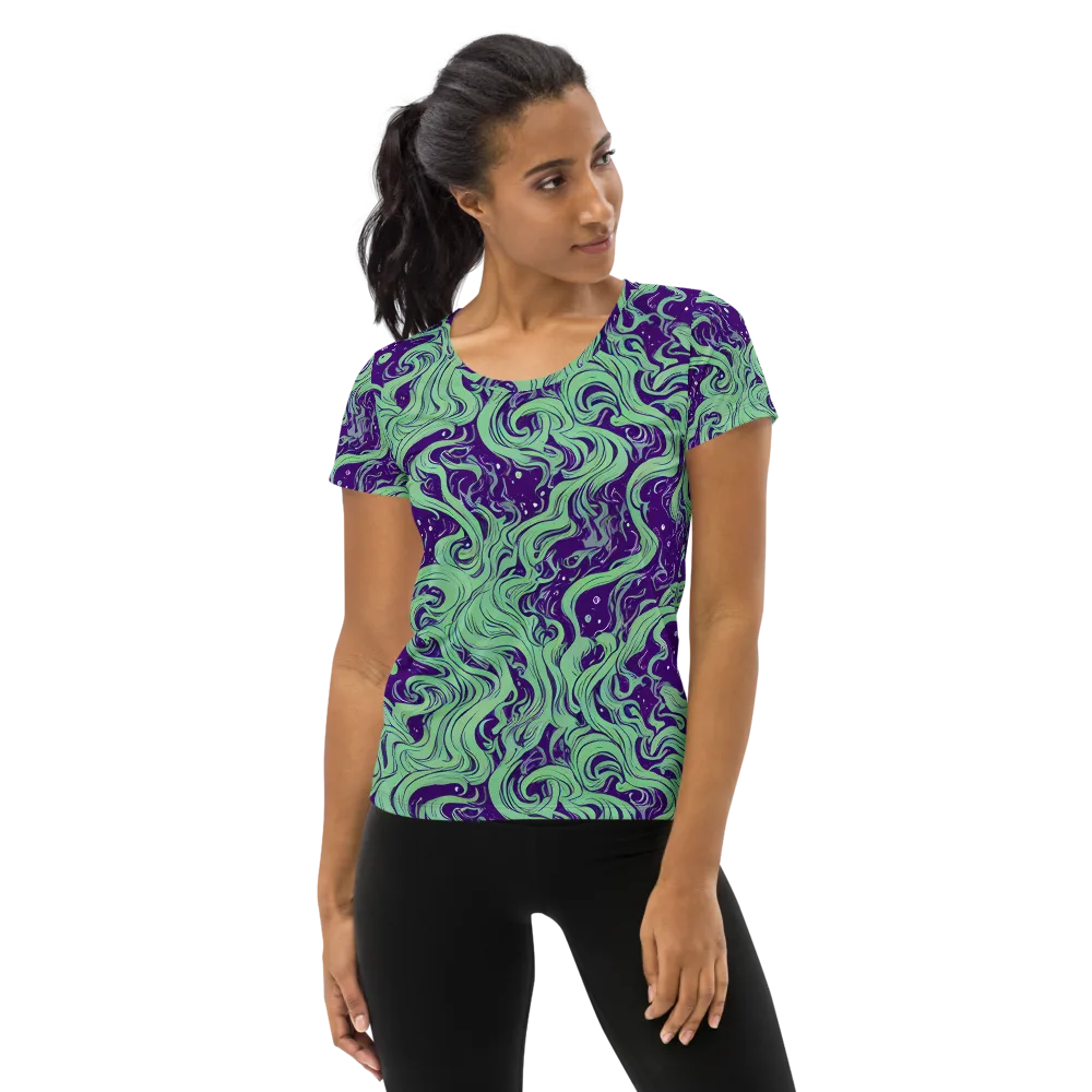 Amethyst Drift on Women's Athletic T-Shirt — Front