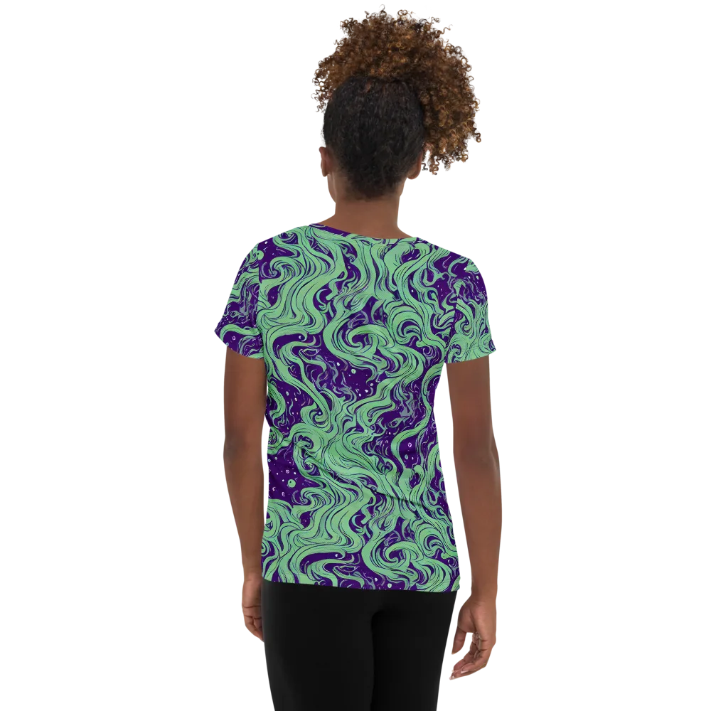 Amethyst Drift on Women's Athletic T-Shirt — Back