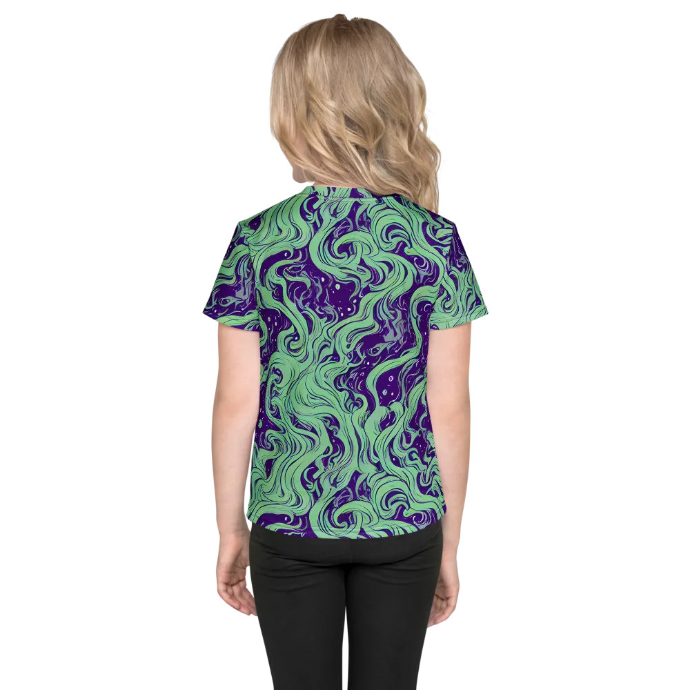 Amethyst Drift on Kids Crew Neck T-Shirt — Back