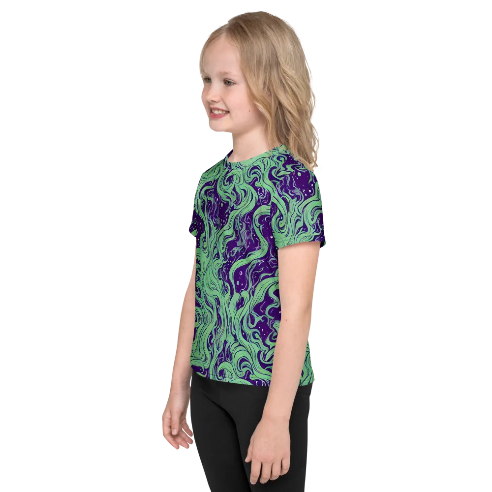 Amethyst Drift on Kids Crew Neck T-Shirt — Left