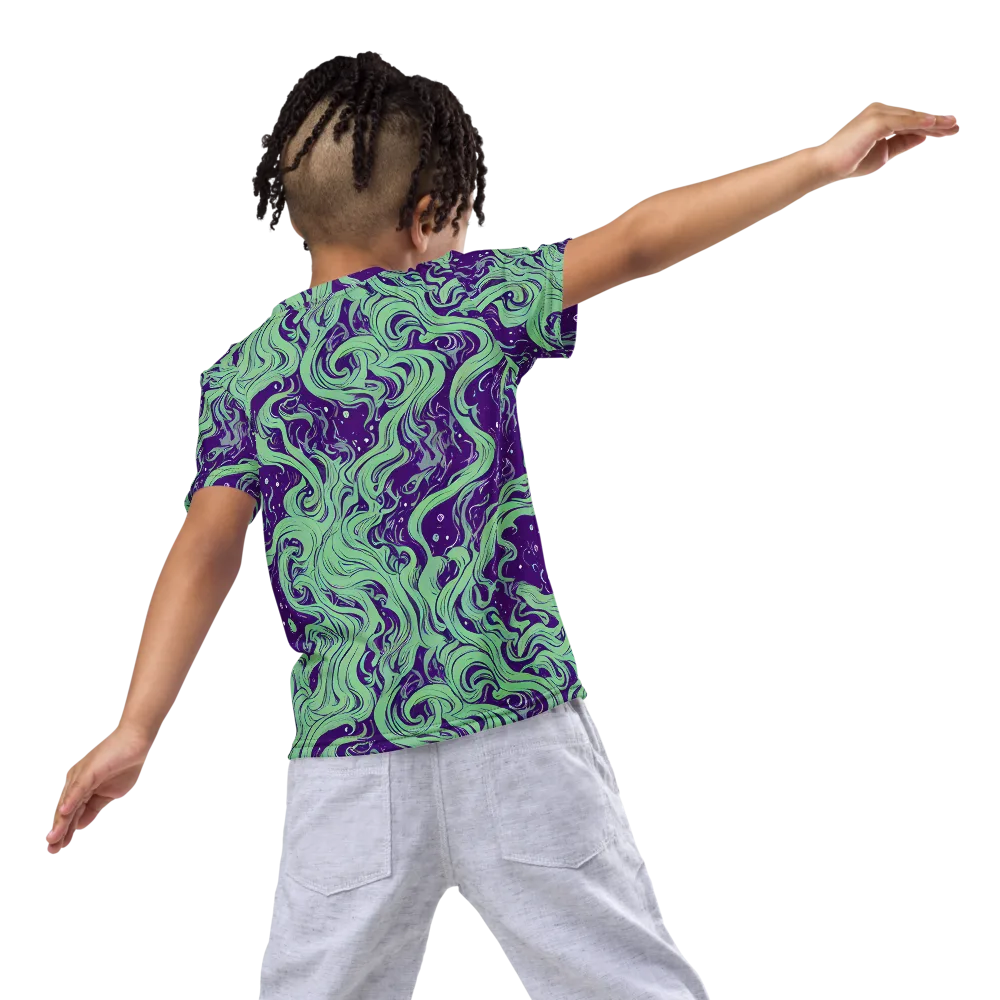 Amethyst Drift on Kids Crew Neck T-Shirt — Back