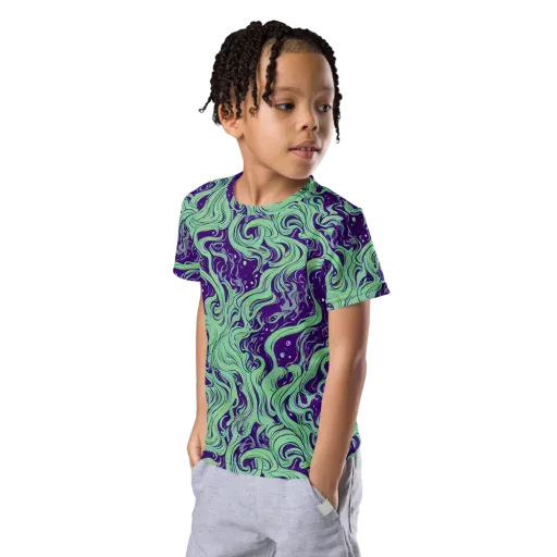 Amethyst Drift on a Kids Crew Neck T-Shirt
