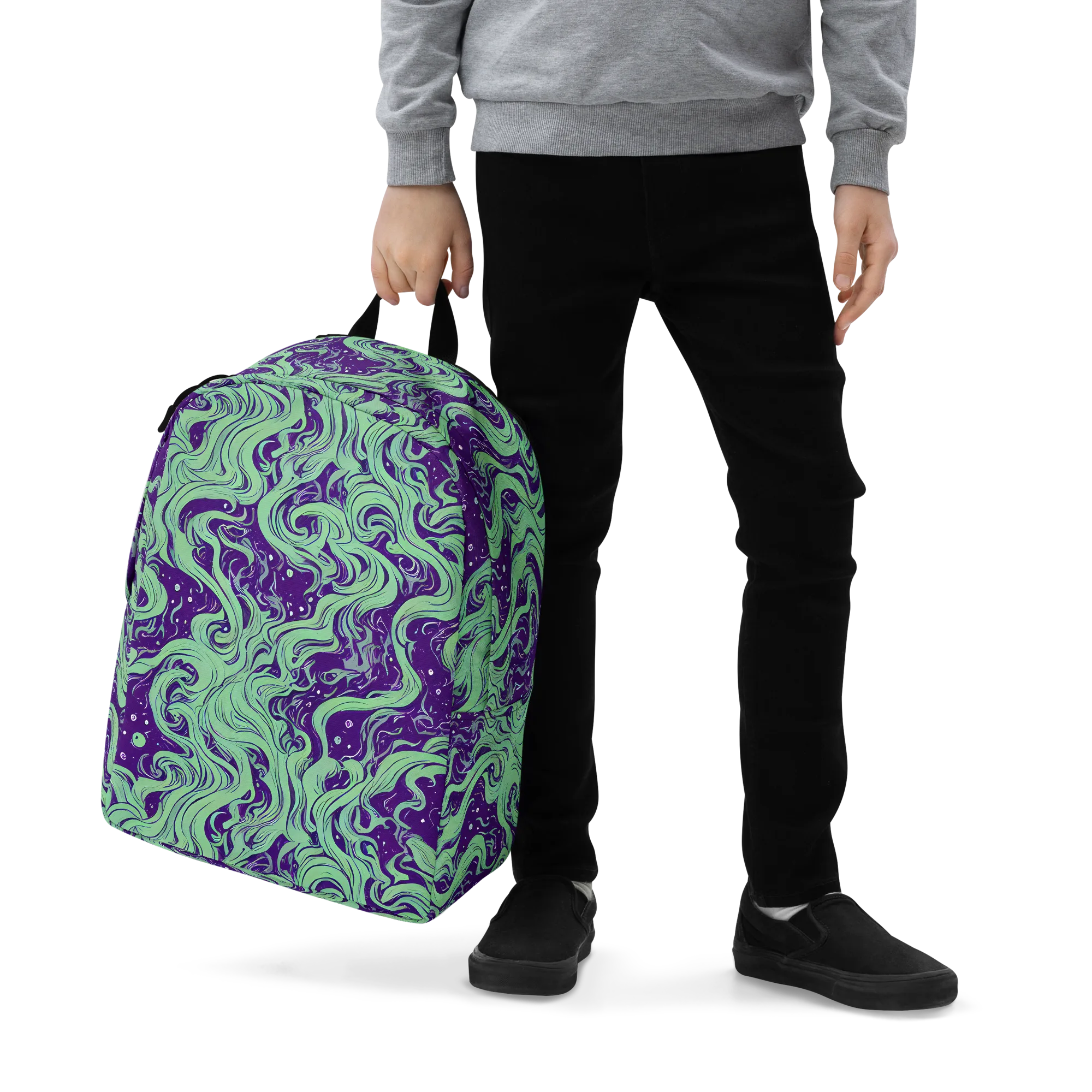 Amethyst Drift on Minimalist Backpack — Zoomed-in