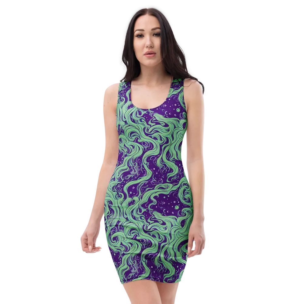 Amethyst Drift on Bodycon Dress — Front