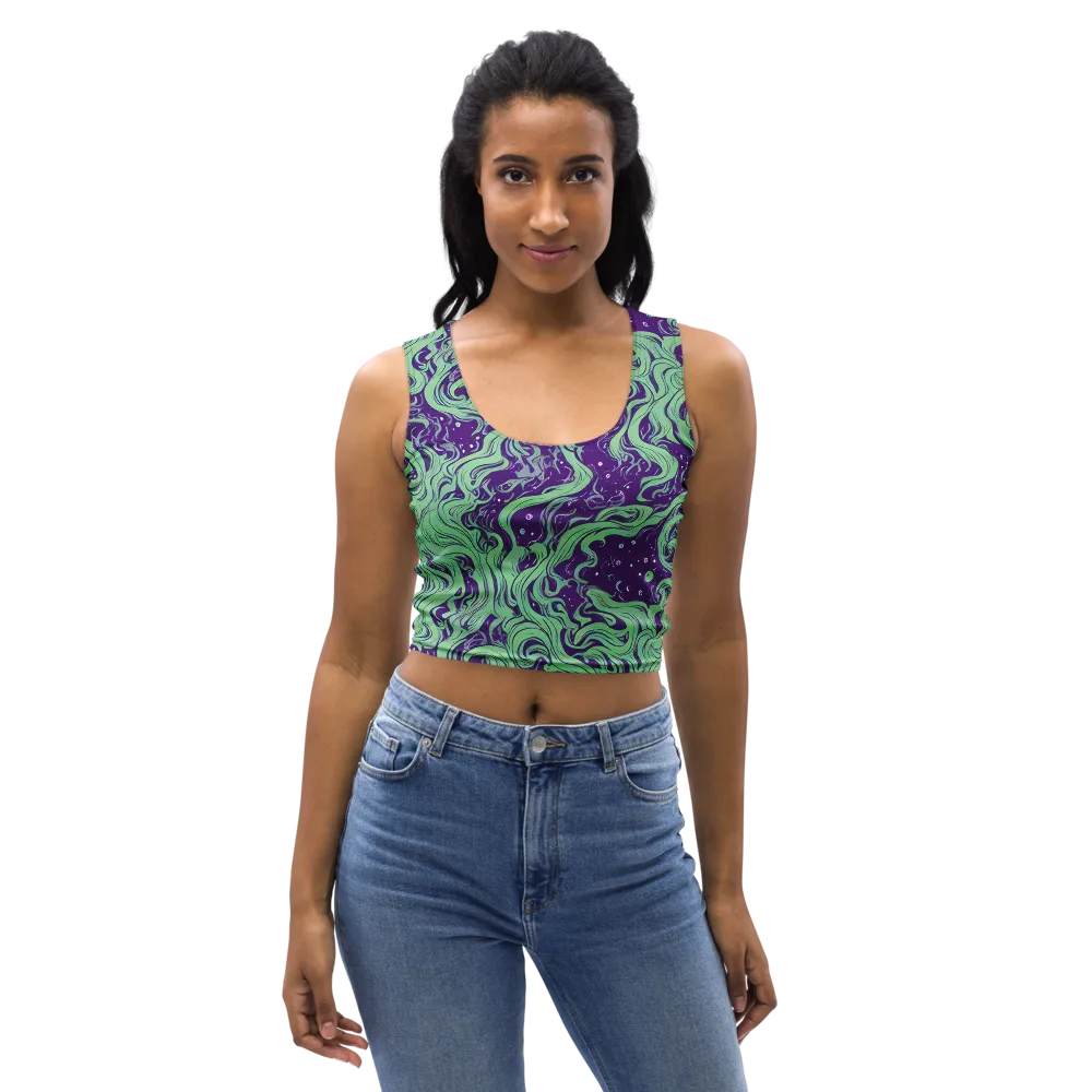 Amethyst Drift on Crop Top — Front