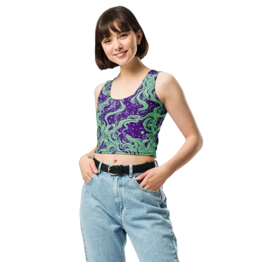 Amethyst Drift on a Crop Top