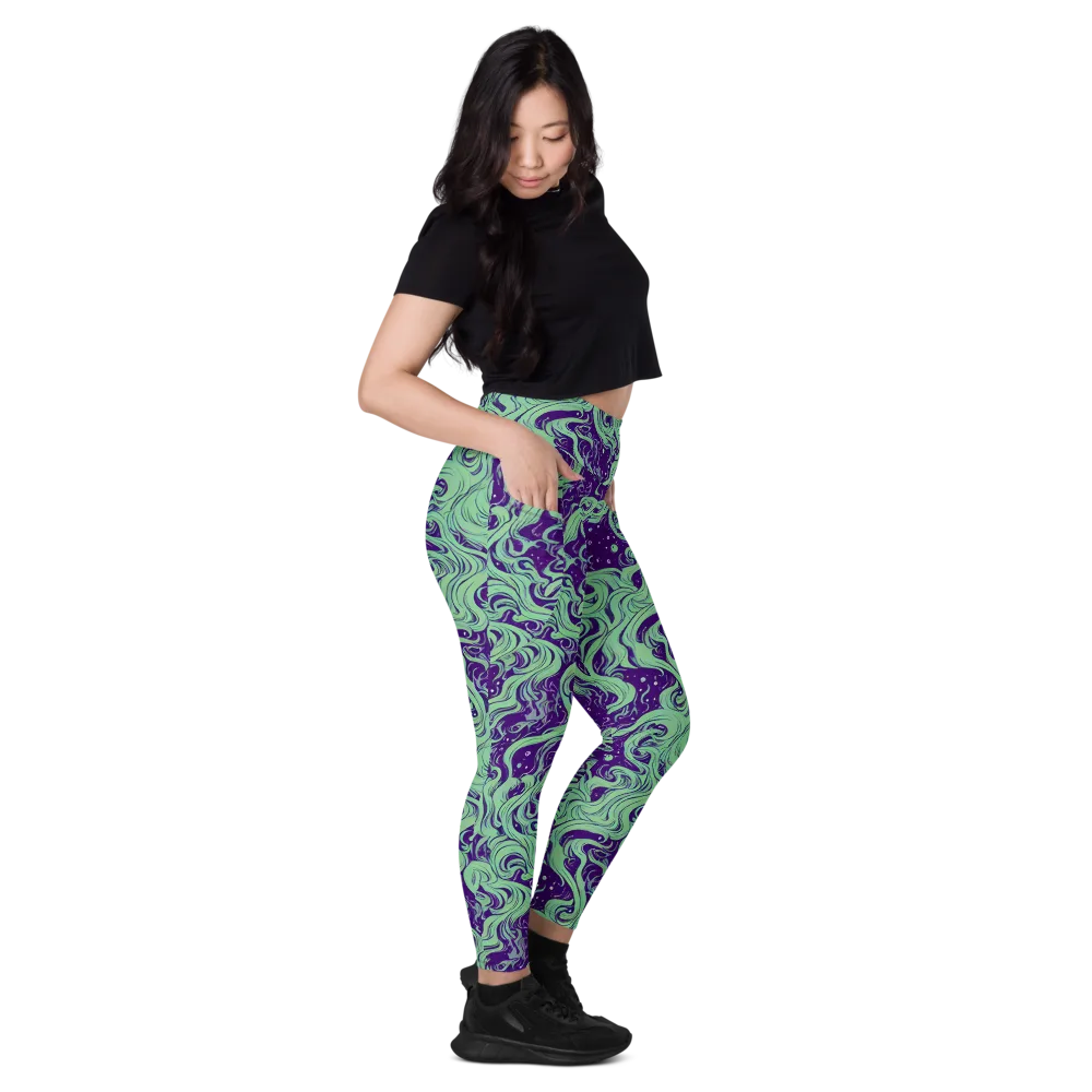 Amethyst Drift on Leggings with Pockets — Right