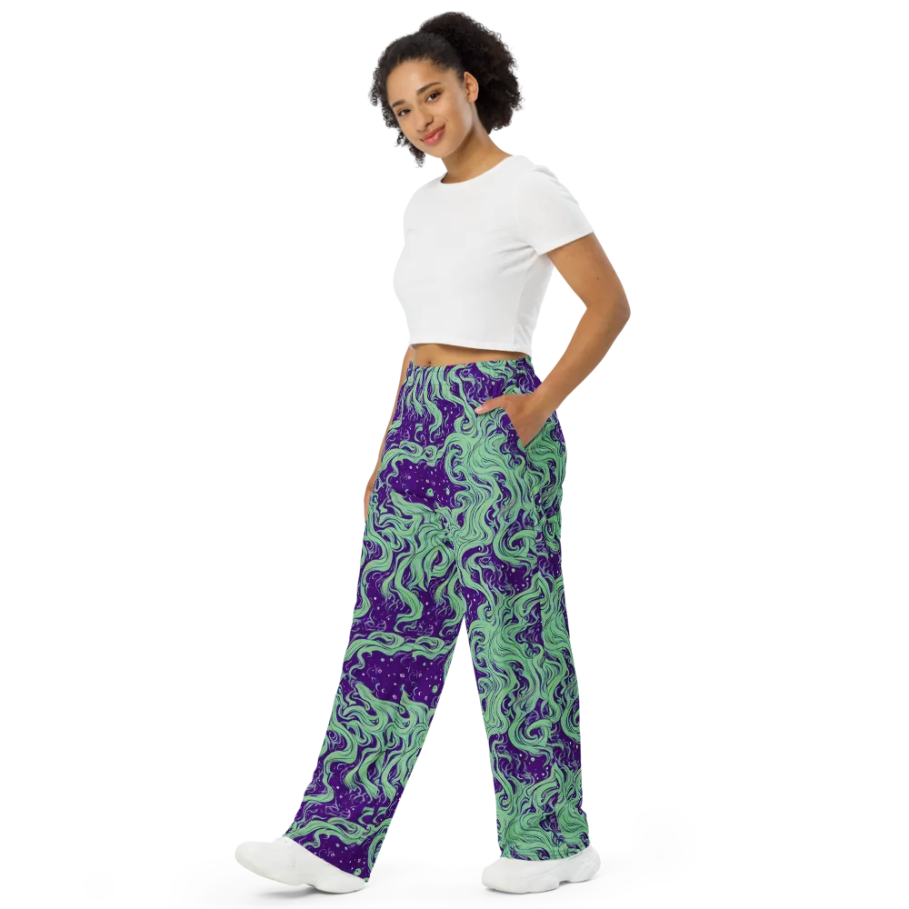 Amethyst Drift on Wide-Leg Pants — Left Front