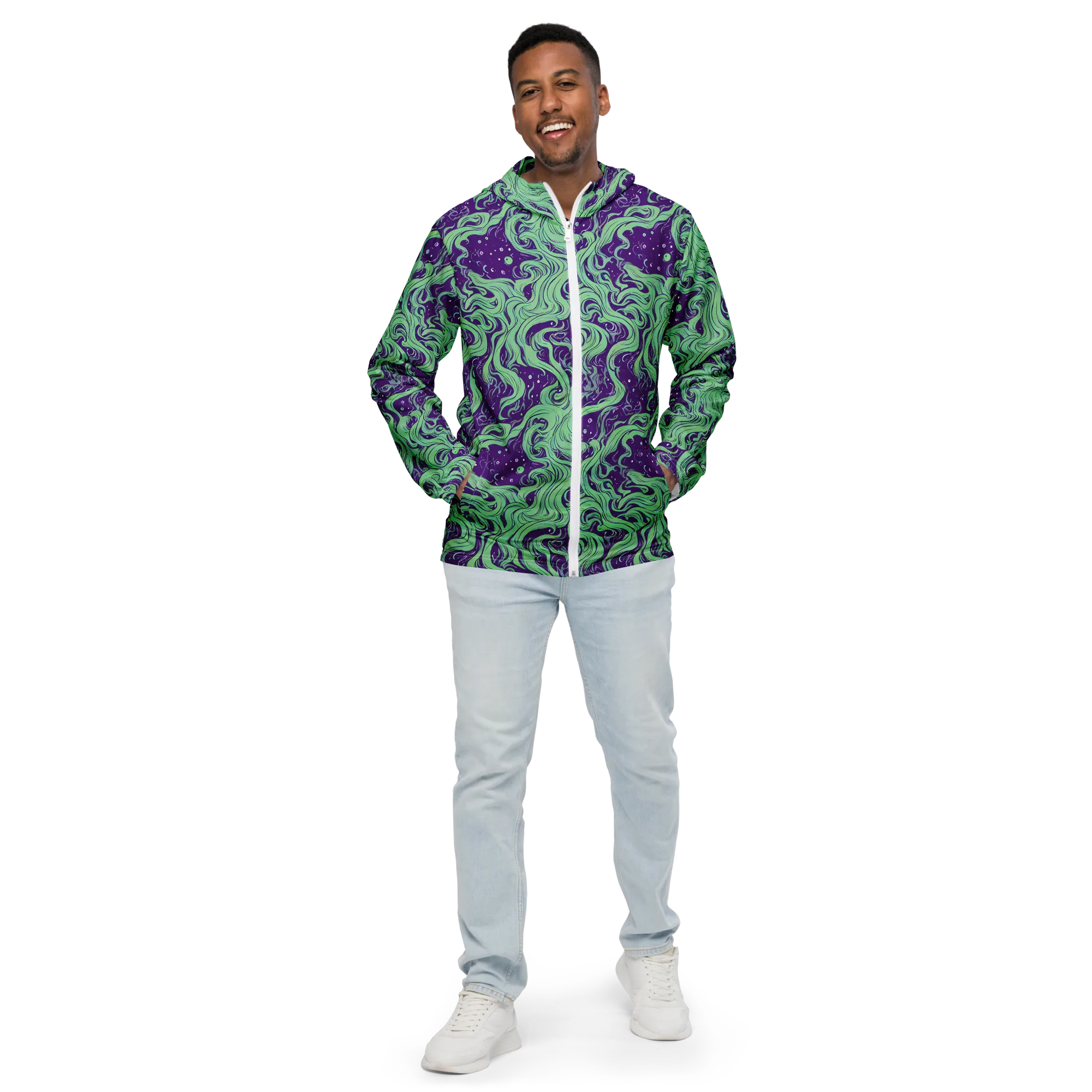 Amethyst Drift on Men's Windbreaker — Front
