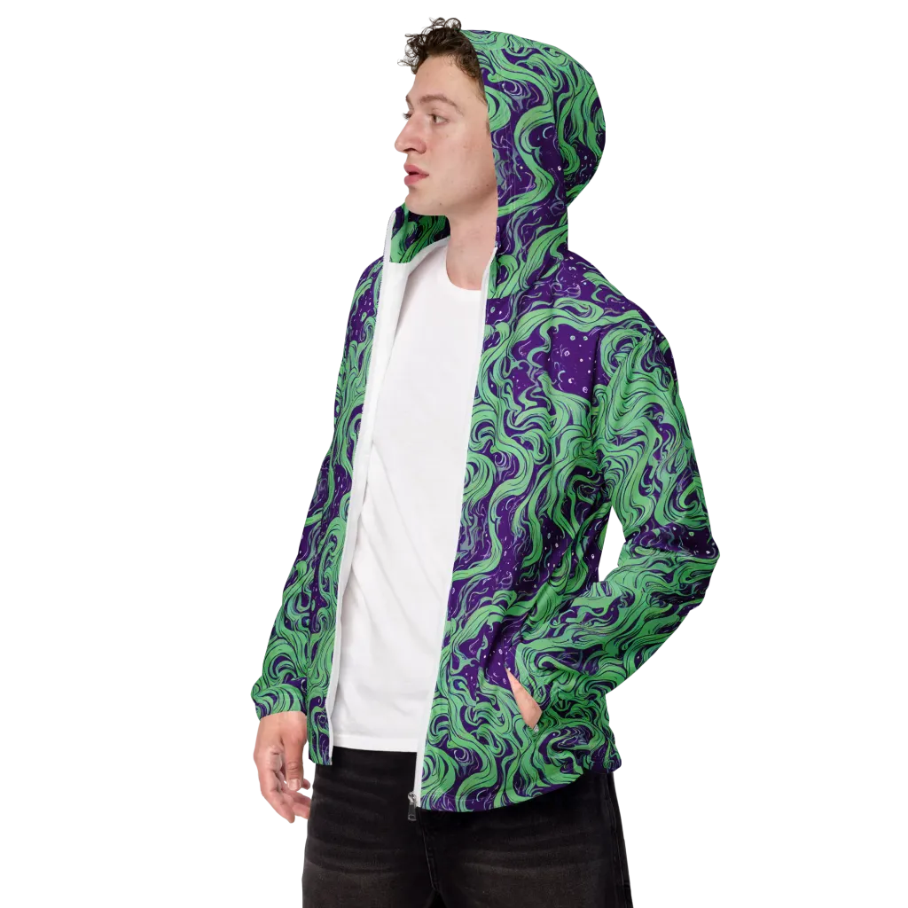 Amethyst Drift on Men's Windbreaker — Left Front